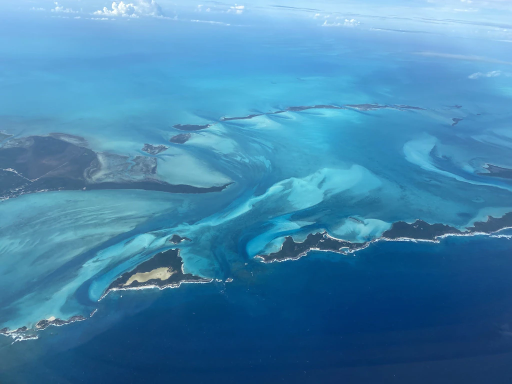 The turquoise water and islands of Exuma